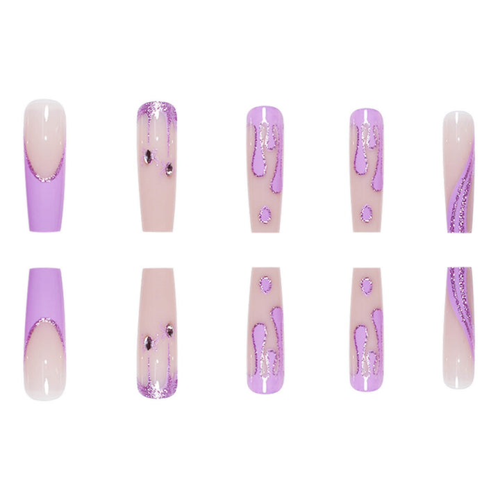 Glamorous Decorative Press-On Nail Extensions Bowlift