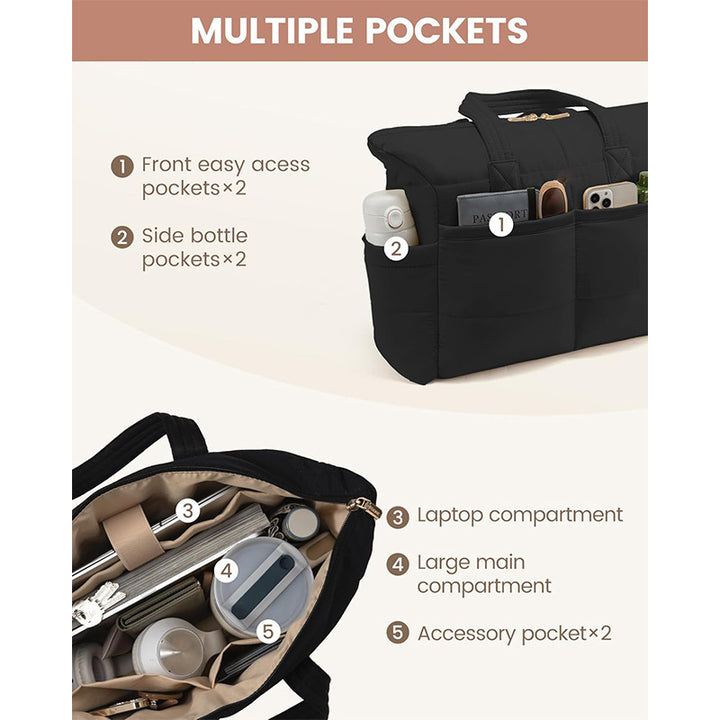 Practical handbag with multiple compartments Bowlift