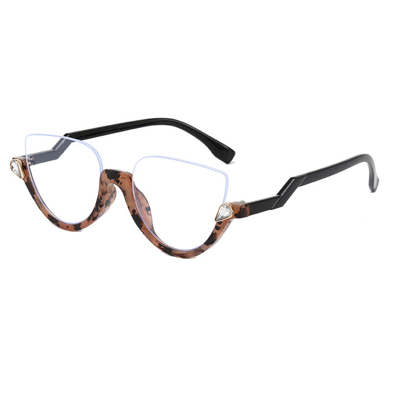 Ladies Cat-Eye Sunglasses with Glamorous Stone Accents Bowlift