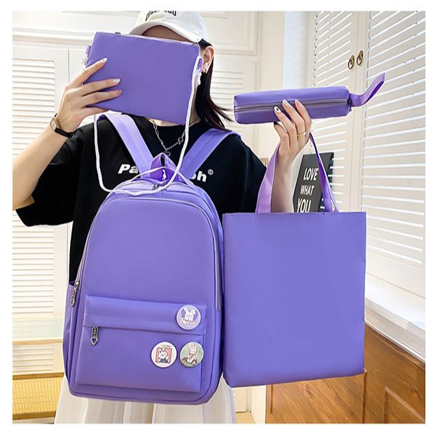 Stylish 4-Piece Backpack and Tote Bag Set Bowlift