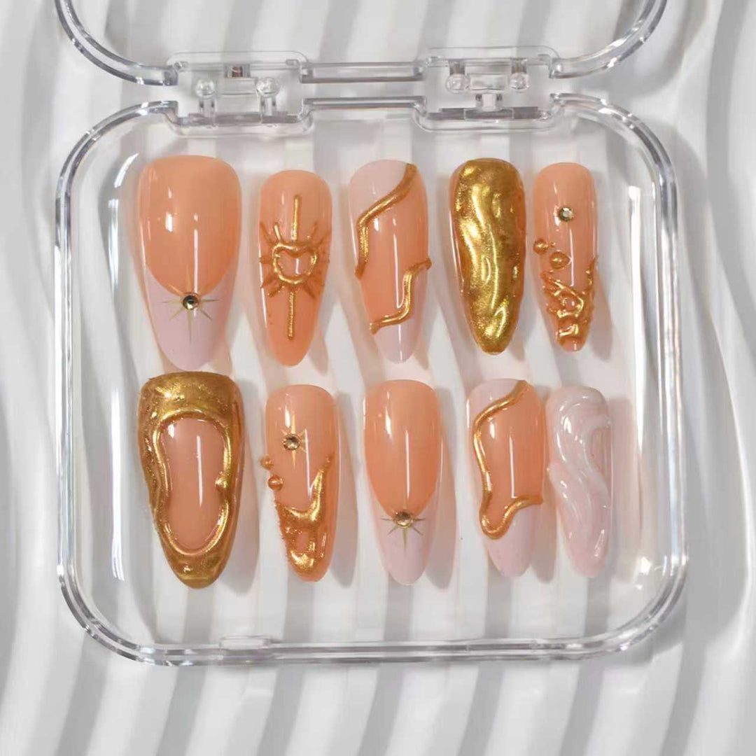 Premium Artistic Press-On Nail Extensions Bowlift