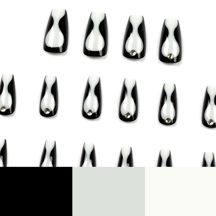 Artistic nail extensions with elegant accents Bowlift