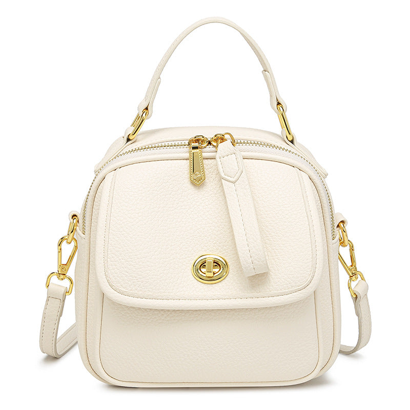 Textured Vegan Leather Crossbody Handbag Bowlift