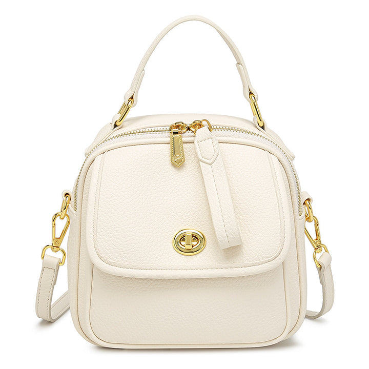 Textured Vegan Leather Crossbody Handbag Bowlift