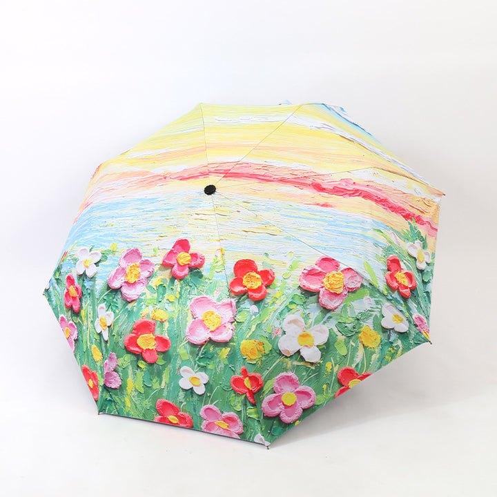 Women's umbrella with floral patterns Bowlift