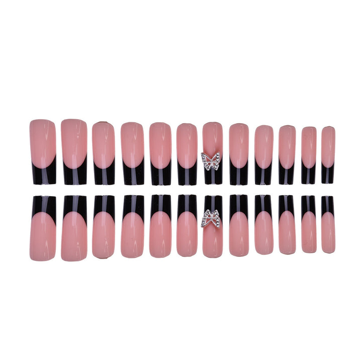 Acrylic nail set with elegant butterfly accents Bowlift