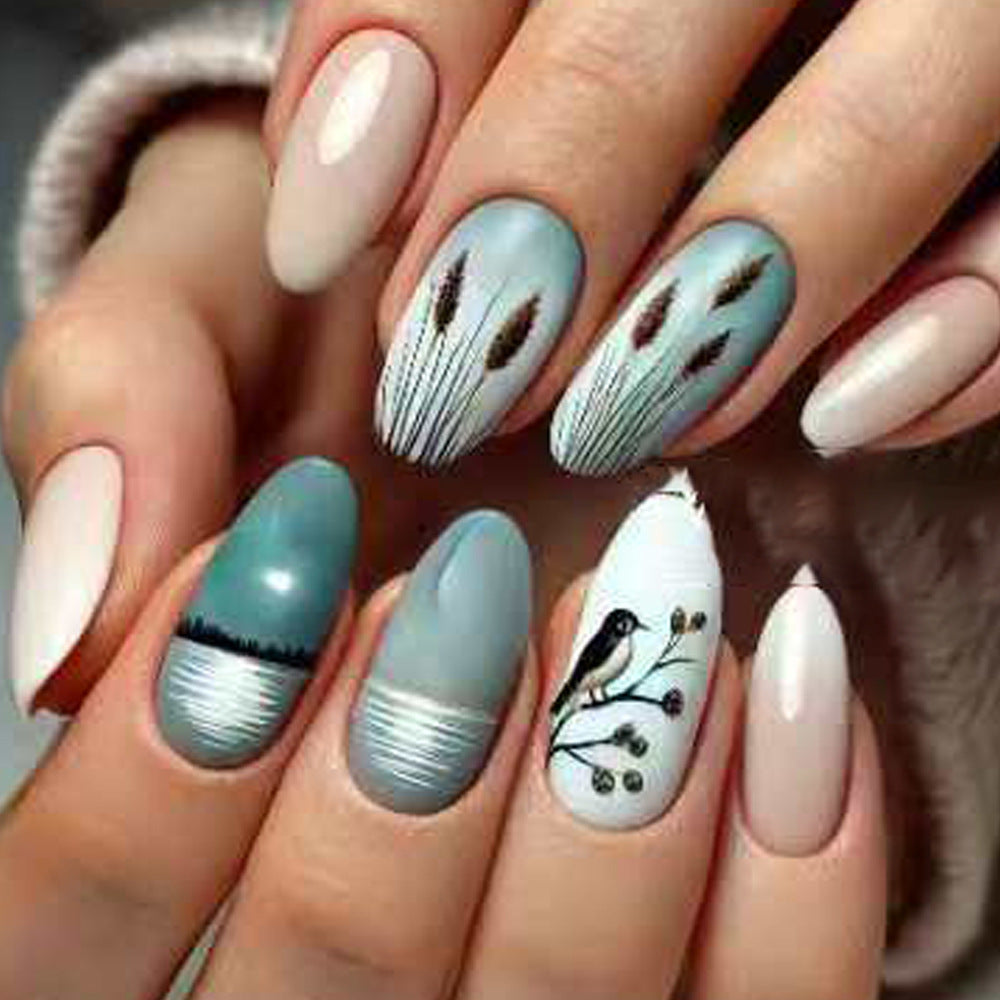 Artistic Nature-Inspired Press-On Nails Bowlift