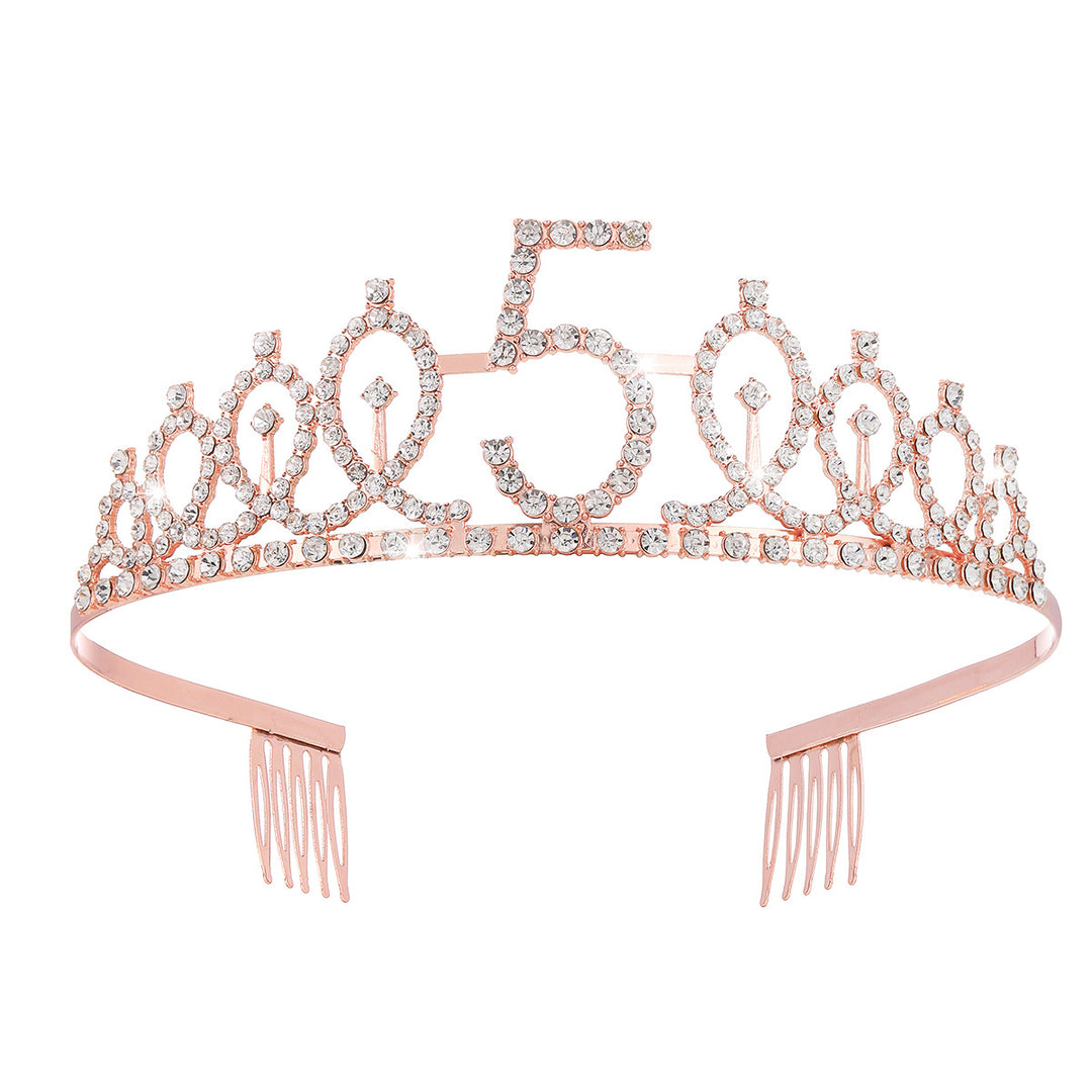 Women Glittering Tiaras with Festive Birthday Banner Bowlift