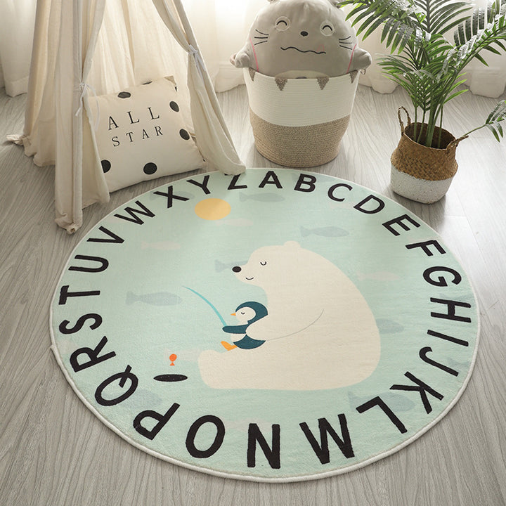 Educational Dinosaur-Themed Area Rug