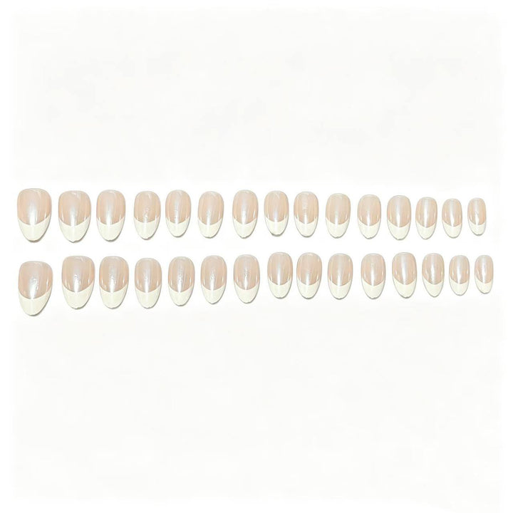 Elegant French Tip Nail Art Set Bowlift