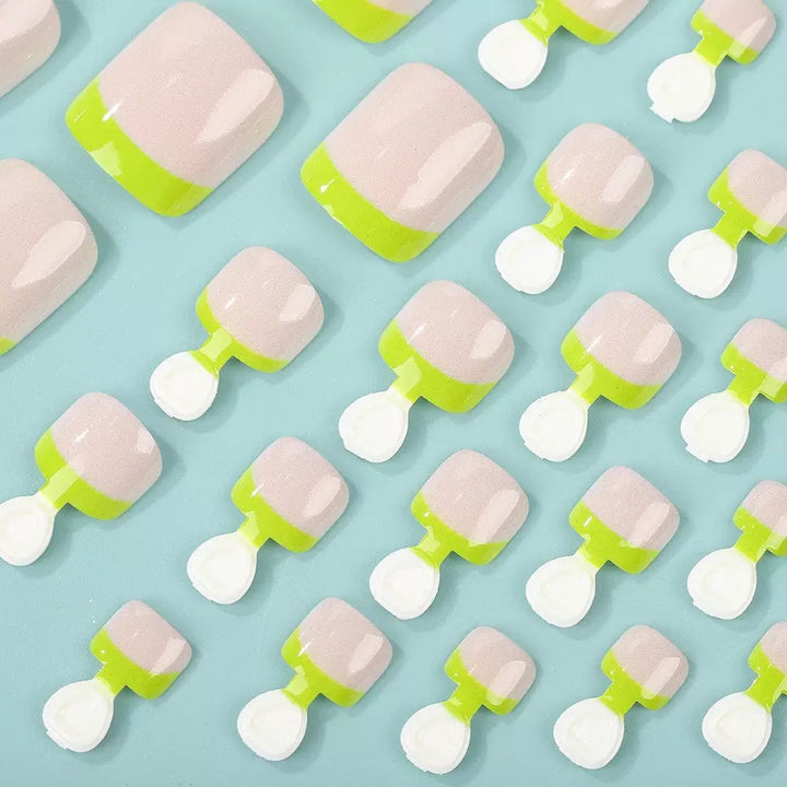 Nail art set with neon French design Bowlift