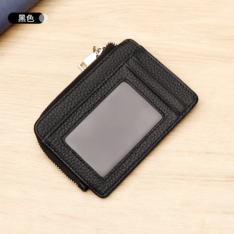 Zippered Leather Cardholder Bowlift