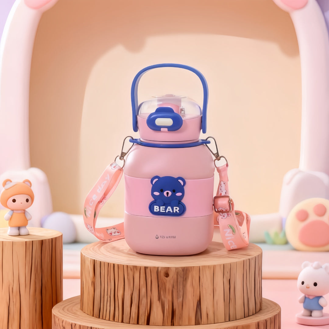 Ladies insulation drinking bottle with sweet bear motif Bowlift