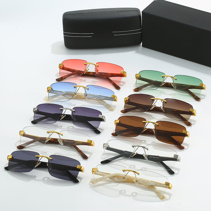 Women’s fashionable half-frame glasses with elegant metal and plastic mix Bowlift