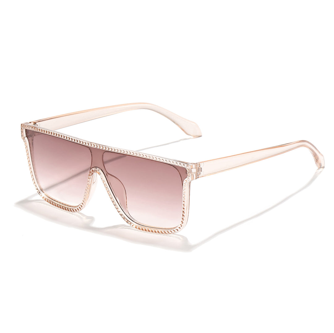 Women's futuristic fashion sunglasses with wide frame and contrasting lenses Bowlift