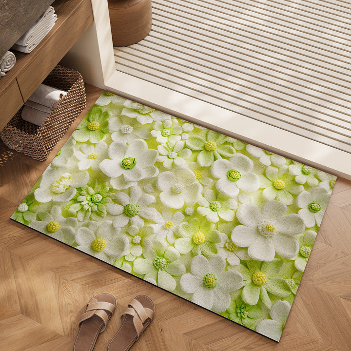 Floral Pattern Soft Bath Mat Bowlift