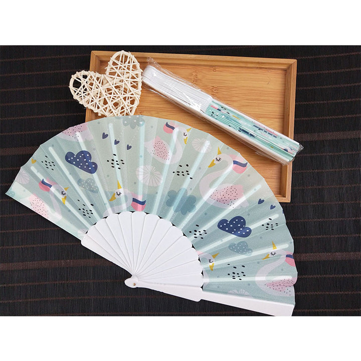 Ladies fan with shimmering scale patterns Bowlift