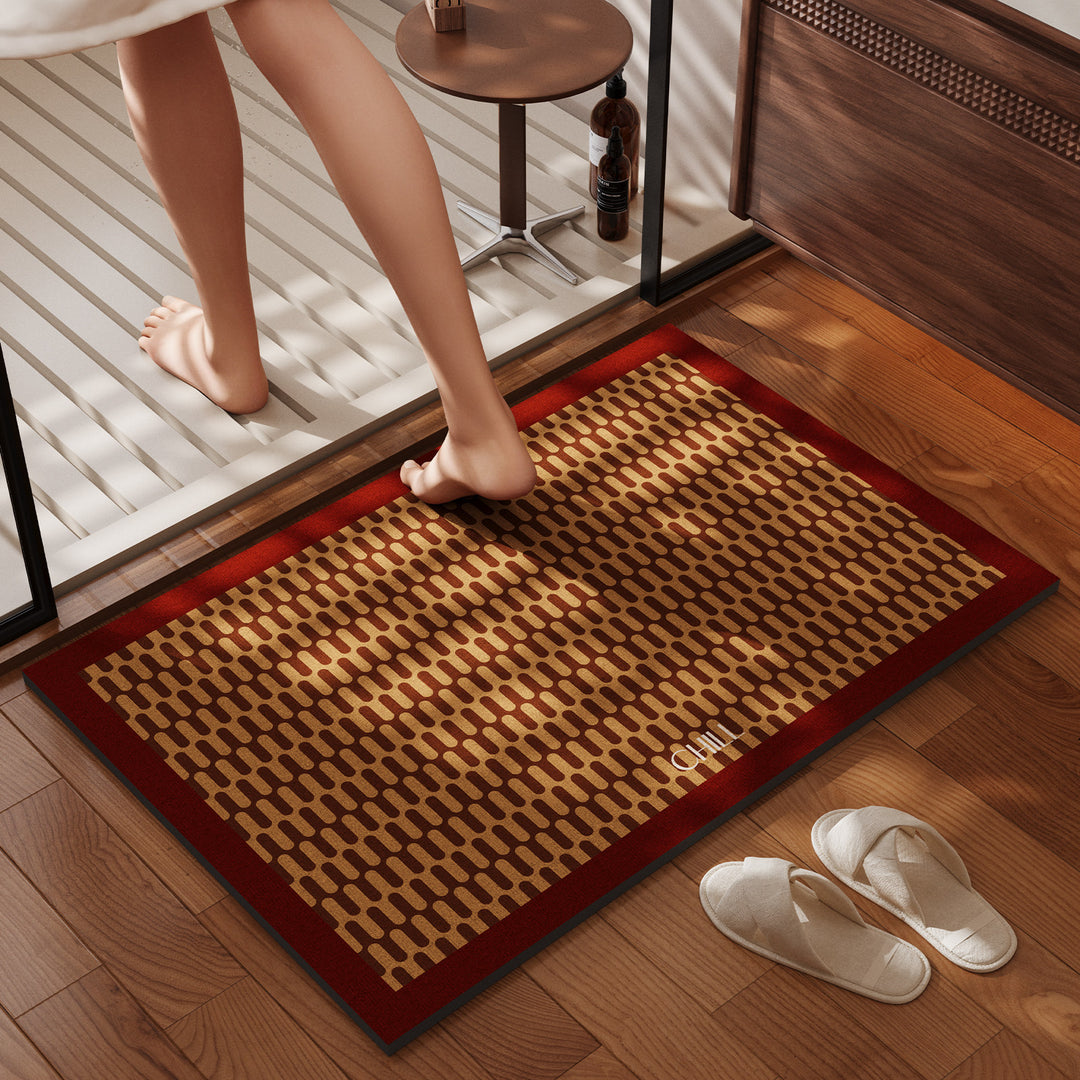 Artistic Patterned Bath Mat Bowlift
