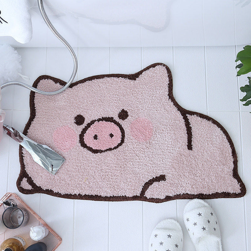 Unisex Cartoon Cat-Shaped Bath Mat Bowlift