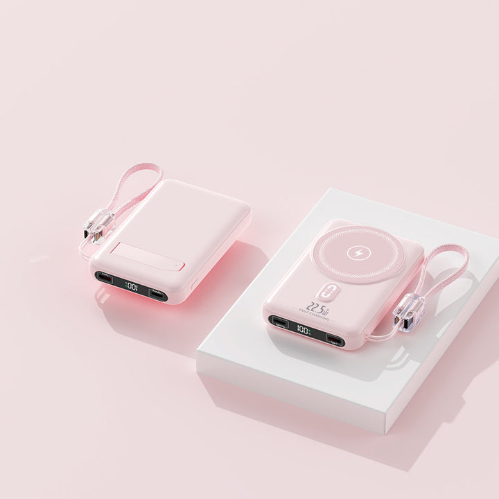 Portable power bank with inductive charging function and LED display Bowlift