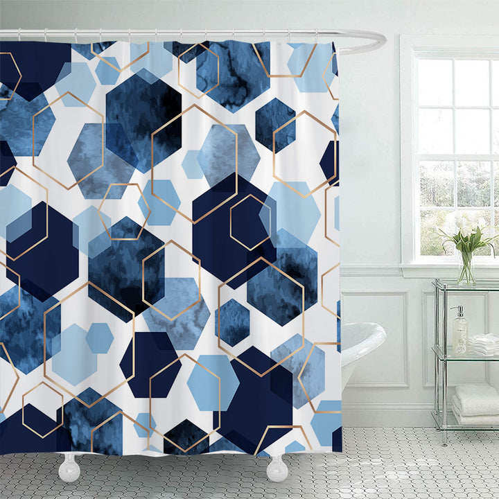 Geometric Motif Shower Curtain Bowlift