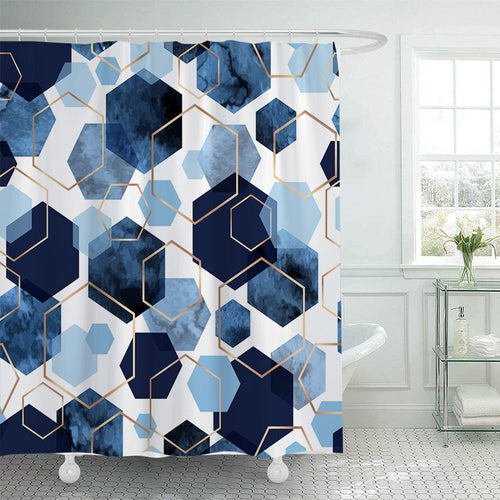 Geometric Motif Shower Curtain Bowlift
