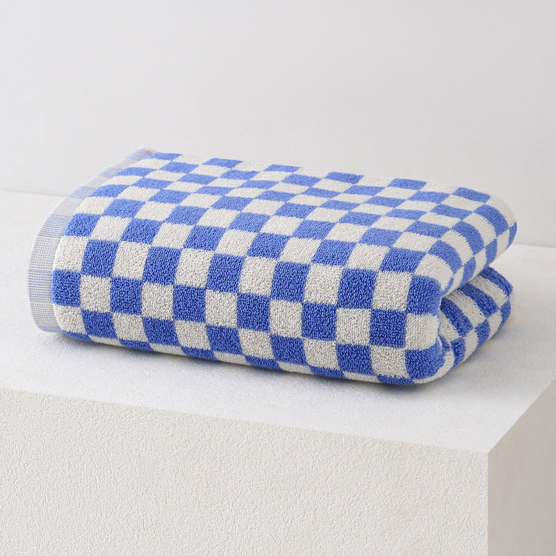 Women Elegant Terry Bath Towel with Striped Pattern Bowlift