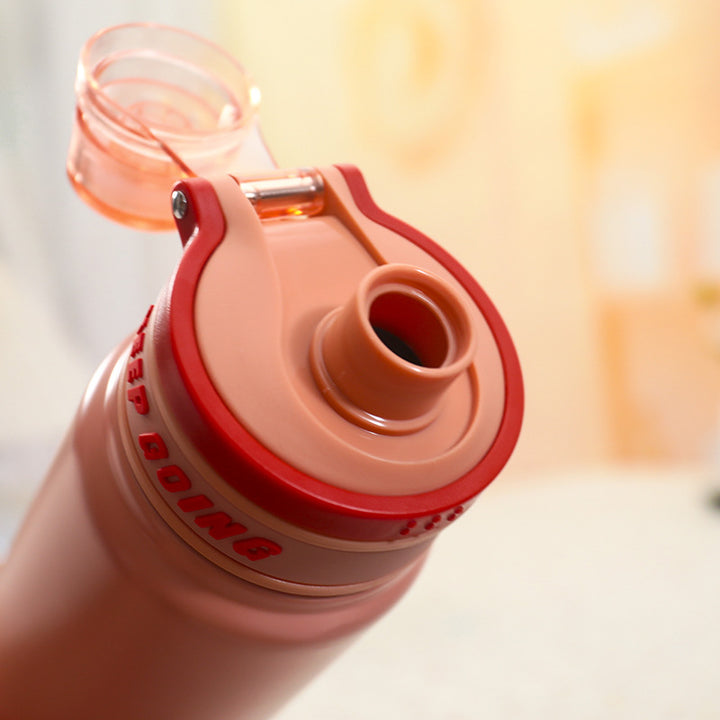 Insulated sports drinking bottle with leak-proof lid Bowlift