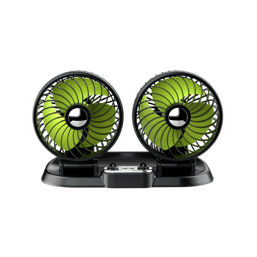 Dual-Head Portable Car Ventilation Fan Bowlift