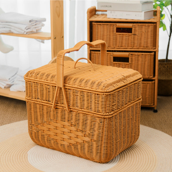 Round Woven Storage Basket Bowlift