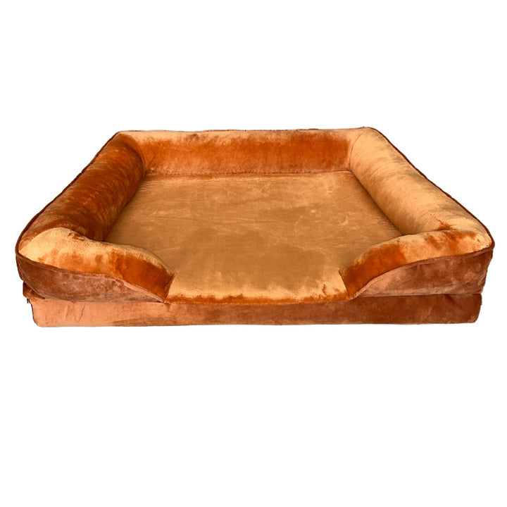 Plush Orthopedic Dog Bed with Supportive Side Walls