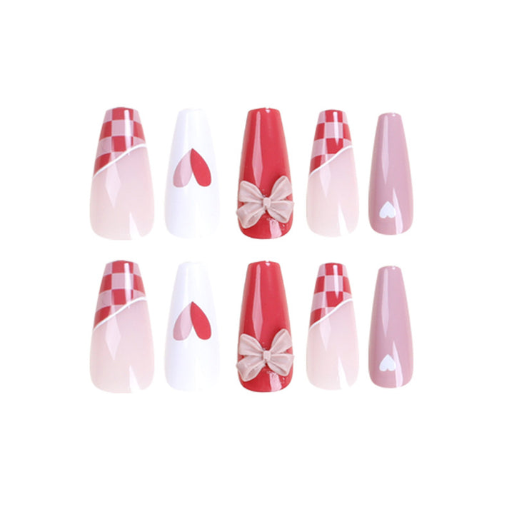 Artful nail extensions with playful designs and romantic accents Bowlift