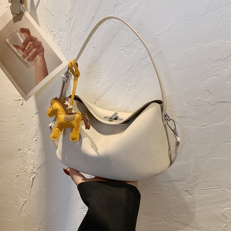 Elegant Soft-Suede Shoulder Bag Bowlift
