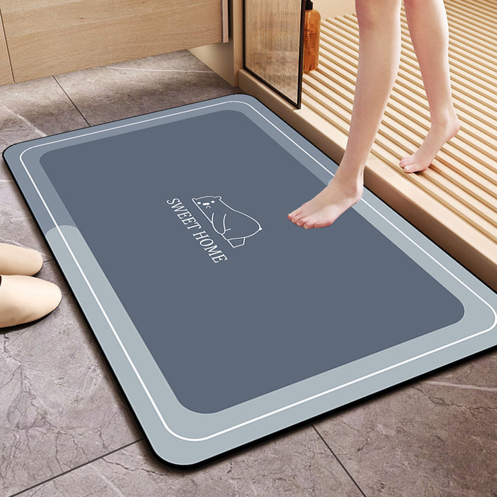 Absorbent Memory Foam Bathroom Mat Bowlift