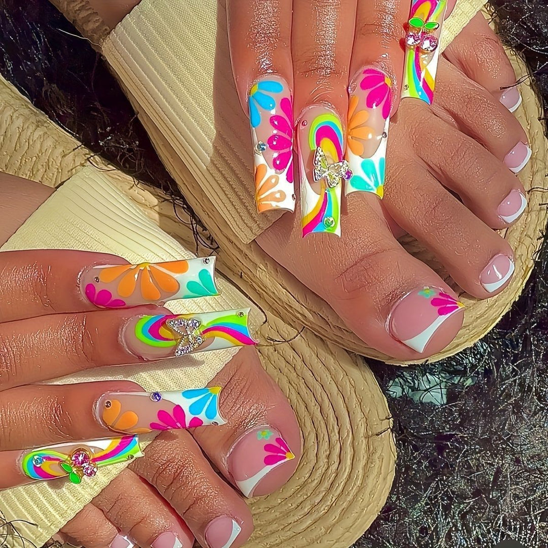 Colorful Artistic Nail Enhancements Bowlift