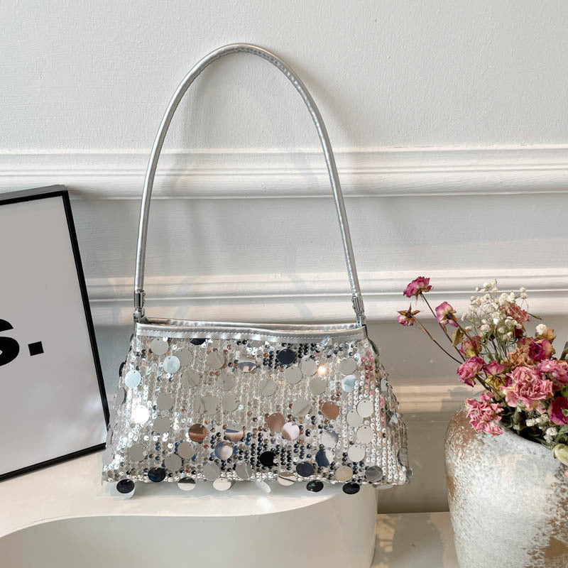 WoGlamorous Sequin Evening Shoulder Bag Bowlift