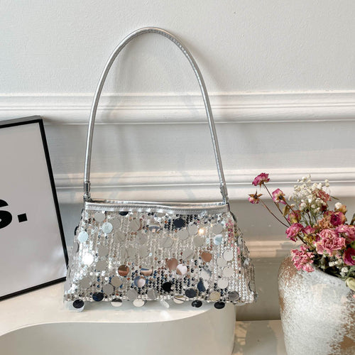 WoGlamorous Sequin Evening Shoulder Bag Bowlift