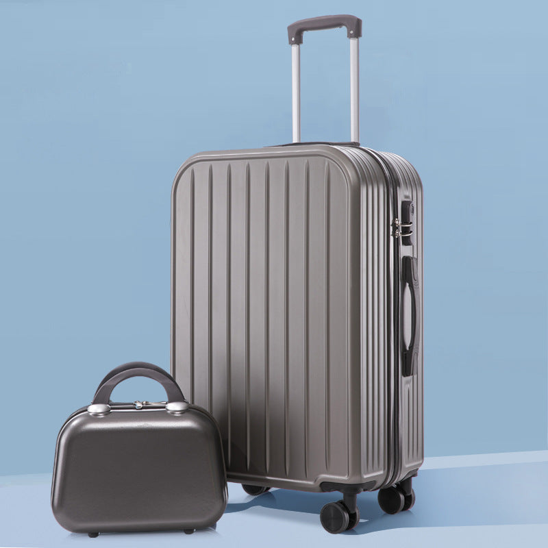 Unisex Stylish Ridged Hard-Shell Suitcase Bowlift