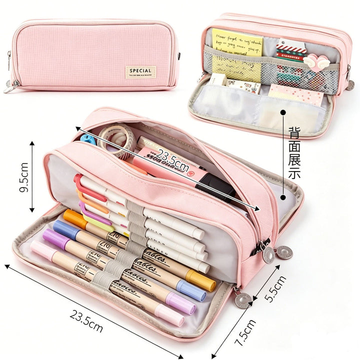 Versatile Multi-Compartment Pencil Case Bowlift