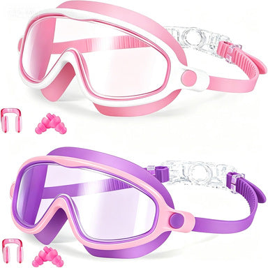 Swim protection goggles with adjustable nose piece and anti-fog technology Bowlift
