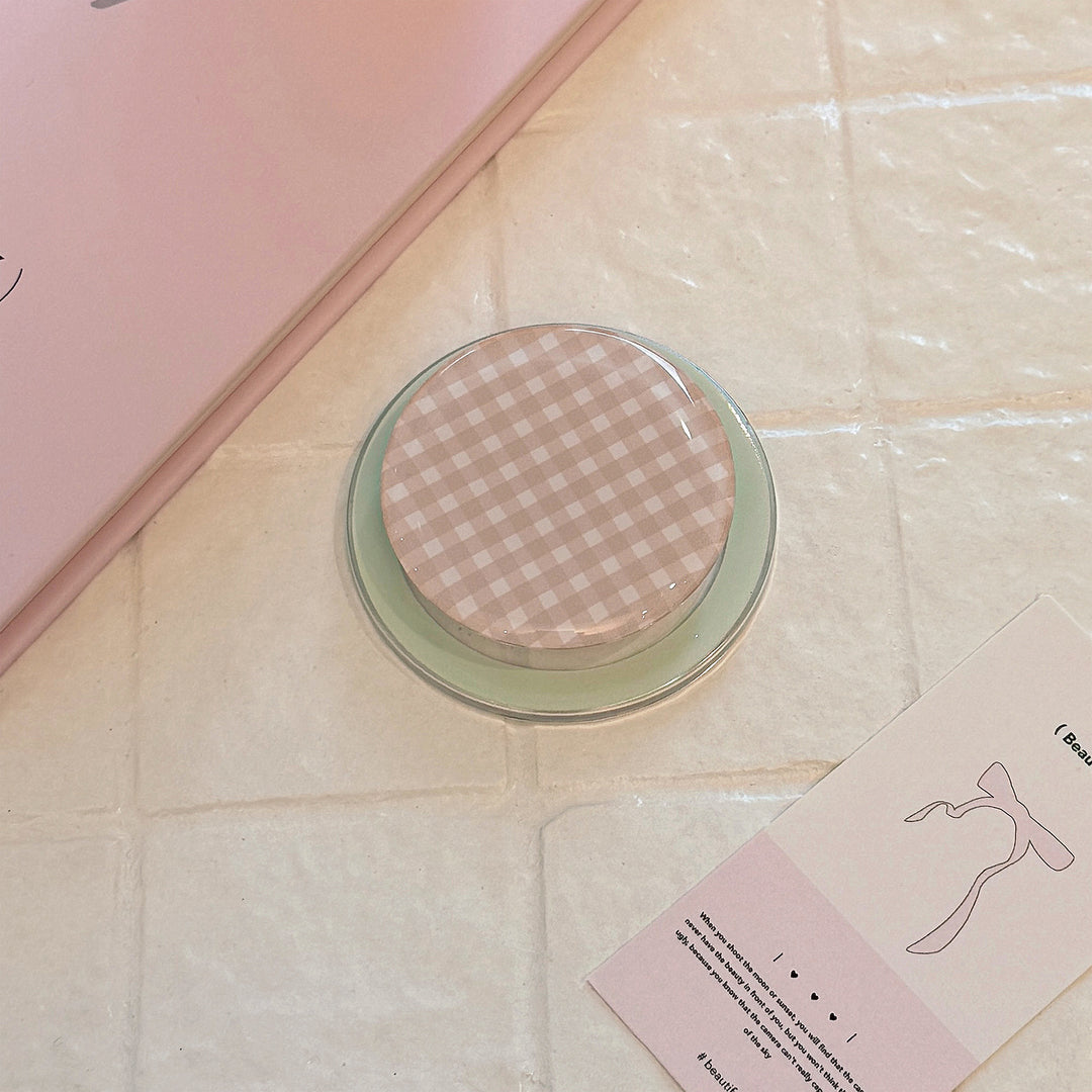 Practical glass coaster with checkered pattern Bowlift