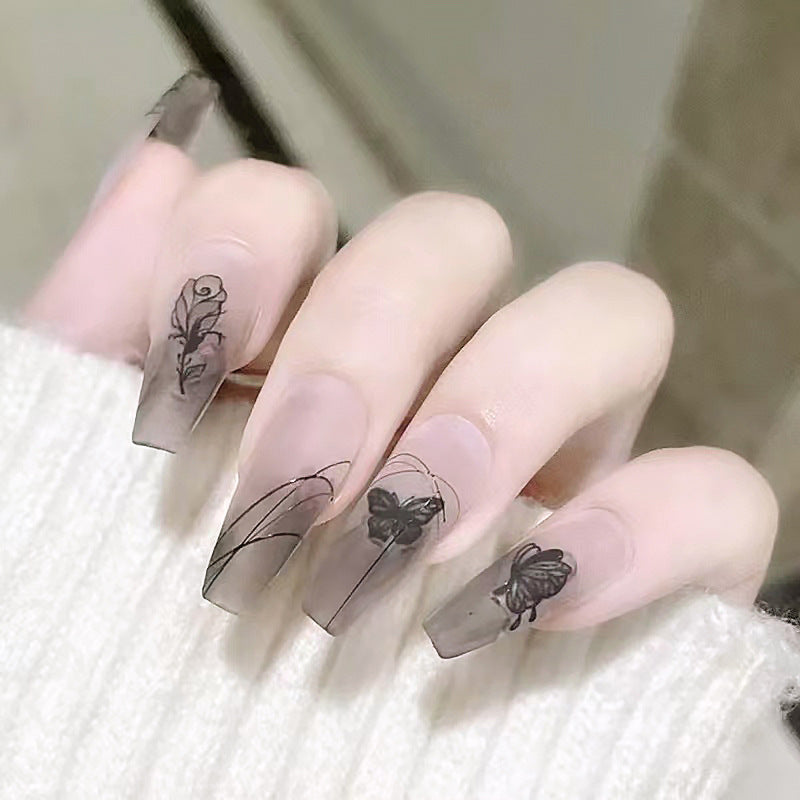 Artificial nails with floral designs Bowlift