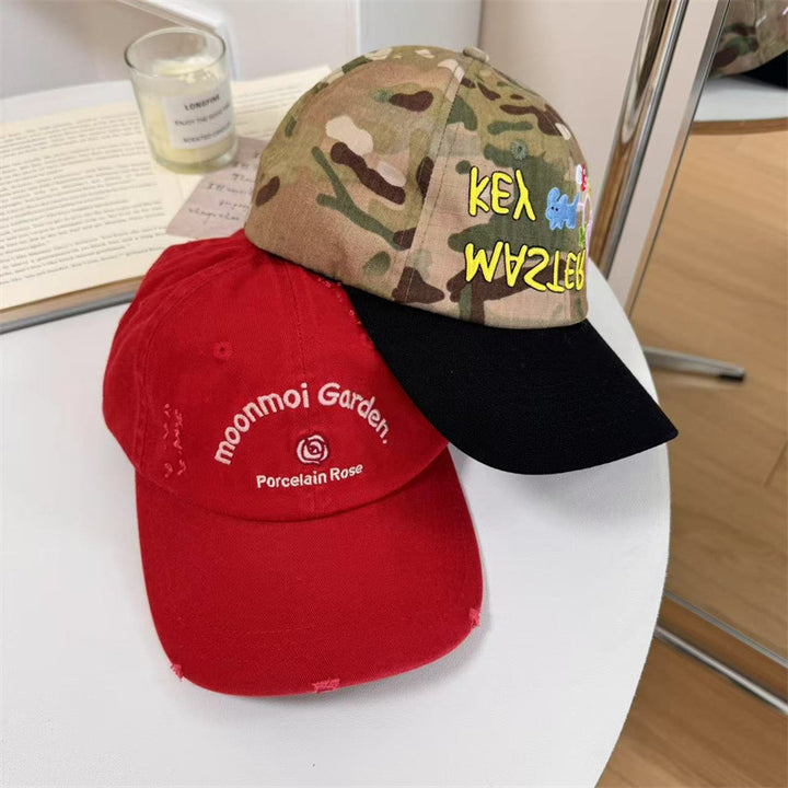 Men's Vintage-Inspired Distressed Baseball Cap Bowlift