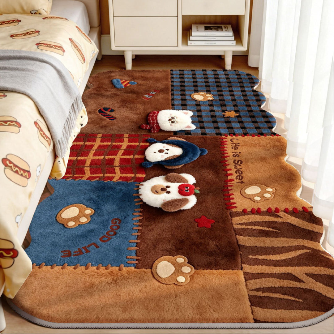 Cute Animal-Themed Plush Area Rug