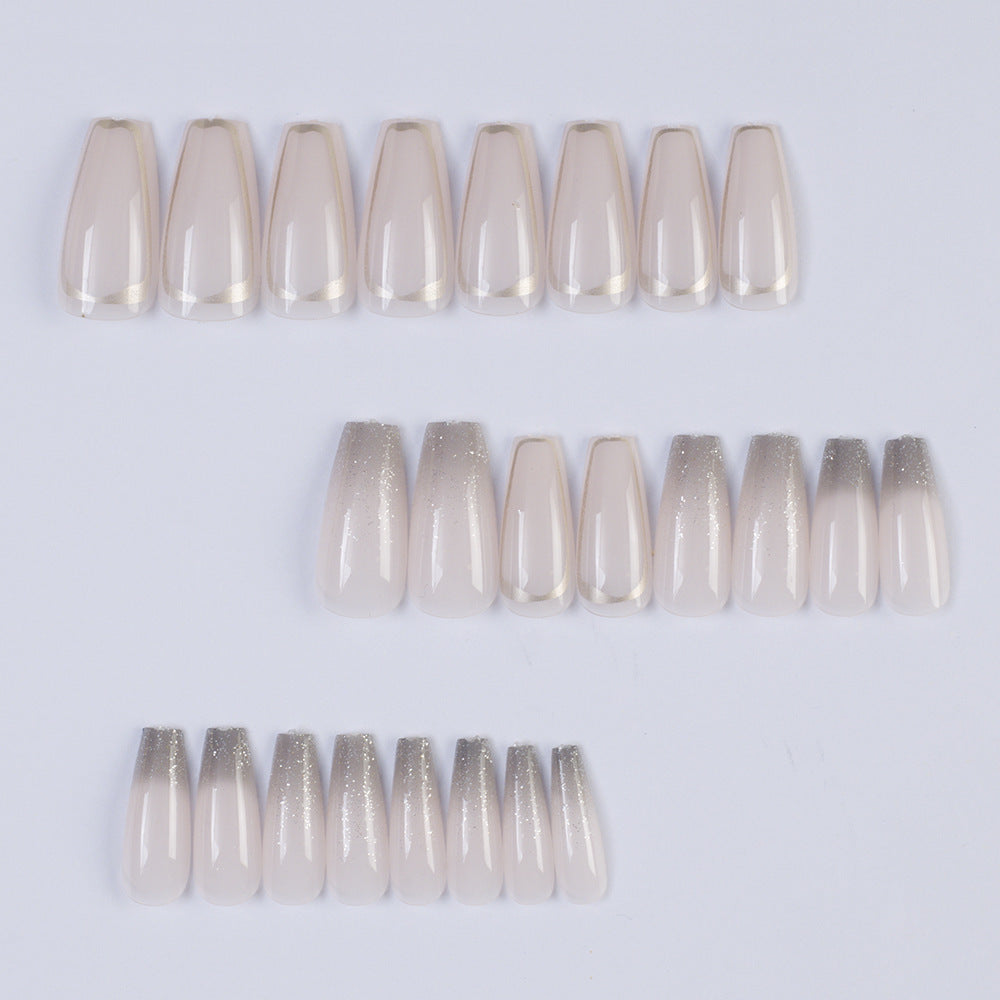 Artificial nails with elegant glitter accents Bowlift