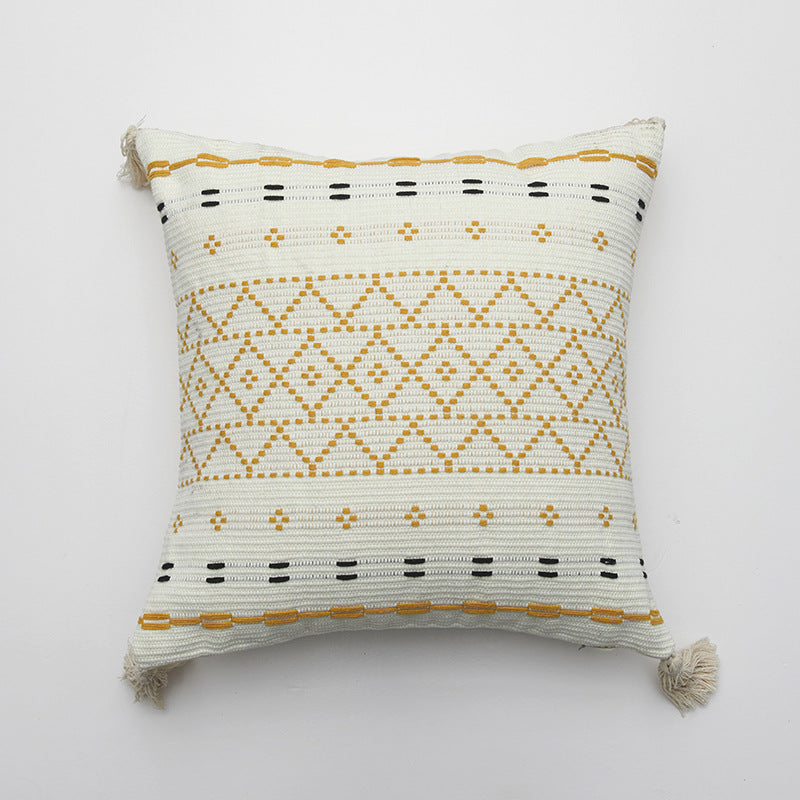 Textured Geometric Design Cushion