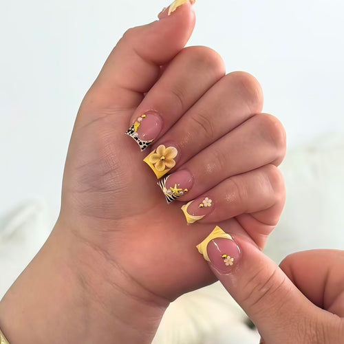 Floral 3D Nail Art Enhancements Bowlift