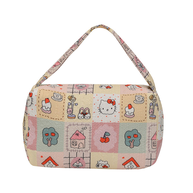 WoCharming Quilted Travel Cosmetic Bag Bowlift