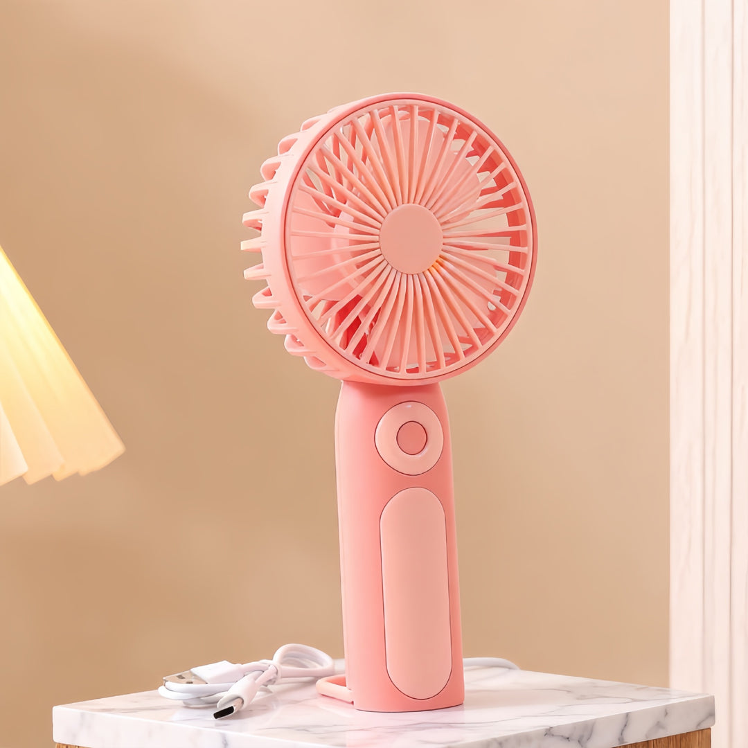 Women's Portable Hand Fan with USB Connection Bowlift
