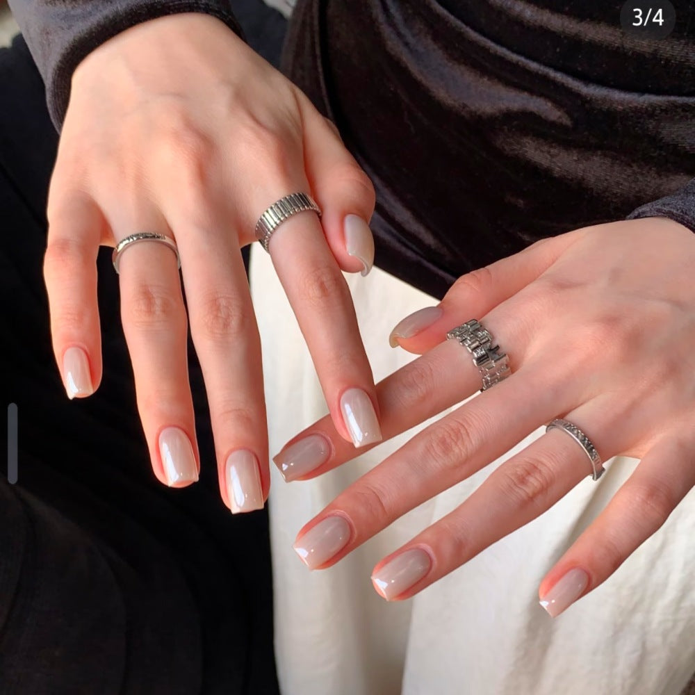 Elegant Square Press-On Nails Bowlift